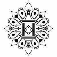 Isolated Rangoli and Flower Petals concept as An abstract design featuring a Rangoli pattern combined with scattered flower petals isolated on a white background The soft f Squre Set 2 vector
