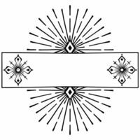 Isolated Rangoli and Sparkler Lines concept as A sleek isolated design featuring an abstract Rangoli element paired with elegant sparkler lines all set on a white background Squre vector