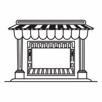 Isolated Retail Storefront and Sale Sign concept as A vibrant featuring a retail storefront paired with a sale sign isolated on a white background The design highlights ret Squre vector