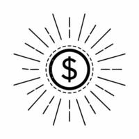 Isolated Sale Badge and Dollar Coin concept as A modern design featuring a sale badge and a dollar coin both isolated on a white background The design highlights sal Squre vector