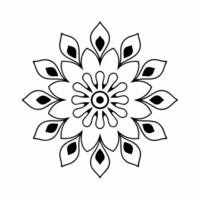 Isolated Rangoli and Flower Petals concept as An abstract design featuring a Rangoli pattern combined with scattered flower petals isolated on a white background The soft f Squre vector
