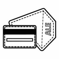 Isolated Sale Tag and Credit Card concept as A sleek design featuring a sale tag and a credit card both isolated on a white background This design highlights retail Squre vector