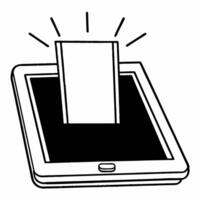 Isolated tablet with a floating Cyber Monday price tag concept as A digital tablet with a floating price tag glowing with Cyber Monday discounts The design is minimalistic with th Squre vector