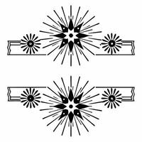 Isolated Sparkler and Rangoli Lines concept as A sleek featuring abstract sparkler lines intertwined with a simple Rangoli design both elements isolated on a white backgroun Squre vector