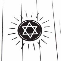Isolated Star of David with glowing effect on white background concept as A glowing Star of David icon isolated on a white background Great for infographics or religious content f Squre vector