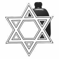 Isolated Star of David with oil jug on white background concept as A Star of David combined with an oil jug isolated on a white background The design represents the miracle of Han Squre vector