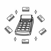Levitating Cash Register with Payment Icons concept as A cash register floating mid air with payment icons surrounding it isolated on a white background Ideal for retail and e com Squre vector