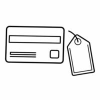 Levitating Credit Card with Floating Sale Tag concept as A credit card hovering mid air with a sale tag floating beside it isolated on a white background The design highlights pro Squre vector
