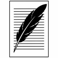 Macro of a glowing feather writing on a digital document symbolizing freedom of expression concept as A macro close up of a glowing digital feather writing on a document symbolizin Squre vector