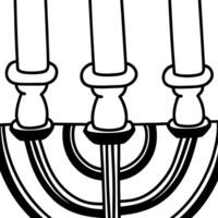Macro of futuristic Hanukkah candle with LED wick glowing in bright neon concept as A close up macro of a Hanukkah candle with an LED wick glowing in bright neon colors The image Squre vector