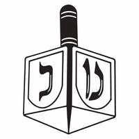 Macro of dreidel with futuristic holographic symbols on each side concept as A macro shot of a dreidel featuring futuristic holographic Hebrew symbols on each side The design emph Squre vector
