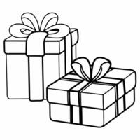 Macro of New Year Gifts concept as A close up of beautifully wrapped gifts with colorful ribbons symbolizing the joy of giving for New Year 2026 The camera captures the details of Squre vector