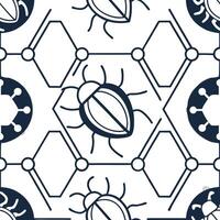 Minimalistic seamless pattern highlighting subtle cyber elements and streamlined digital structures in tiled format with isolated whitebalance for refined modern impact concept as Squre vector