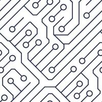Modern techno circuits tile pattern featuring crisp digital lines and intricate circuit overlays isolated white balance exuding futuristic precision concept as Crisp digital lines Squre vector
