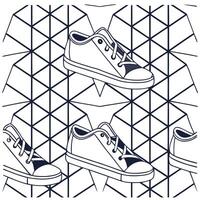 Modern seamless pattern merging techno geometrics with bold angular frameworks and digital motifs arranged in a precise tiled grid under isolated whitebalance concept as Bold digit Squre vector