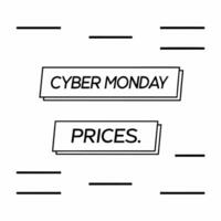 Plain background of floating discount labels with glowing prices for Cyber Monday concept as A plain background filled with floating discount labels each showing glowing Cyber Mond Squre vector