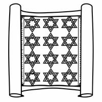 Plain blue background with Hanukkah Star of David pattern and copy space concept as A minimalist plain blue background with a subtle Star of David pattern leaving copy space in the Squre vector