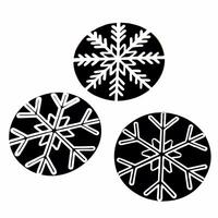 Plain snowy village with glowing windows and copy space concept as A peaceful winter village with snow covered roofs and glowing windows offers a plain background with ample copy s Squre Set 2 vector