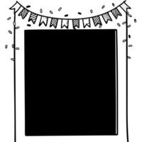 Plain White Confetti Garland concept as A plain white background with a garland of colorful confetti representing the festive spirit of New Year 2026 The camera focuses on the cle Squre vector
