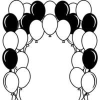 Plain White Balloon Mosaic concept as A plain white background with a mosaic of colorful balloons representing the joy and celebration of New Year 2026 The camera focuses on the c Squre vector