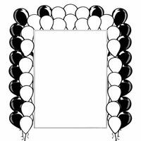 Plain White Balloon Drop concept as A plain white background with colorful balloons cascading down representing the excitement and joy of New Year 2026 The camera focuses on the c Squre vector