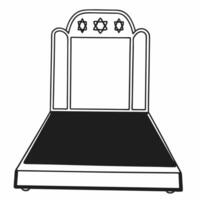 Podium with dreidel and Hanukkah gelt symbols on top copy space concept as A podium with dreidel and gelt symbols on the top leaving the lower part for copy space The design is sl Squre vector