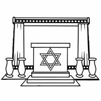 Podium with Star of David and oil jug on sides copy space on base concept as A podium design featuring the Star of David and an oil jug on either side with ample copy space on the Squre vector