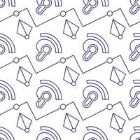 Present rhythmic pattern of futuristic icons in repeating grids luminous lines isolated white space amplifying brand presence concept as Balance advanced shapes and minimal arcs fo Squre vector