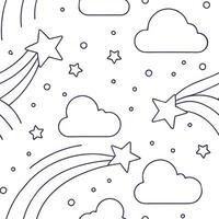 Produce tile patterns referencing nebula clouds star trails and minimal outlines over white for progressive sci fi brand promotions concept as Integrate subtle nebula clouds traili Squre vector