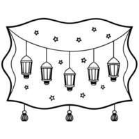 Radiant abstract digital art of Labh Pancham with glowing lanterns concept as A glowing abstract digital art banner featuring floating lanterns symbolizing Labh Pancham rendered in Squre Set 2 vector