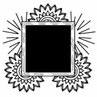 Rangoli and Sparkler Frame with Copy Space concept as A vibrant border frame featuring intricate Rangoli patterns on one side and glowing sparklers on the other with ample copy spa Squre vector