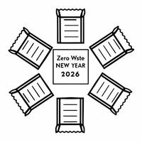 Recycled Paper Elements concept as A seamless design featuring various elements made from recycled paper ideal for representing a Zero Waste New Year 2026 The camera captur Squre vector
