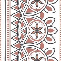 Refine ornamental geometry unify boho style color palette embed tribal art for consistent pattern design Clean vector