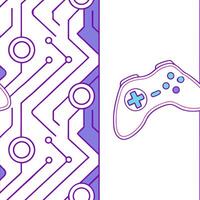 Seamless tile pattern combining neon circuitry and abstract shapes reflecting a futuristic digital interface with vibrant energy concept as A lively scene showcasing neon circuitry Squre vector