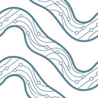 Seamless tile design featuring abstract digital waves and circuits in cool tones reflecting a futuristic interface with fluid motion concept as A serene scene showcasing flowing di Squre vector