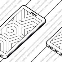 Shape sleek techno stripes merging subtle angles bright negative zones forging elevated brand perspective in tile form concept as Achieve stylized uniform line patterns with strate Squre vector