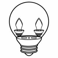 Smart light with glowing Bhai Dooj diya concept as A smart light bulb with two floating holographic diyas symbolizing Bhai Dooj The scene is on a clean white background with ample Squre vector