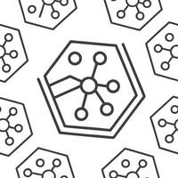 Sleek techno circuits seamless pattern incorporating futuristic digital circuitry and geometric tile elements isolated white balance hightech vibe concept as Futuristic digital cir Squre vector