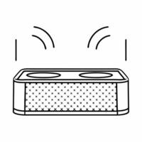 Smart TV with Bhai Dooj floating icon concept as A smart TV with two floating Bhai Dooj holographic icons glowing in the air The clean white background provides ample copy space Squre Set 2 vector