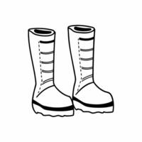 Snowboard boots icon isolated on white background concept as A pair of snowboard boots vectorized and isolated on a white background The clean and modern design is ideal for winte Squre vector