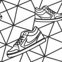 Techno geometrics seamless pattern featuring intricate angular shapes and digital motifs arranged in precise tiled layout with isolated whitebalance effect concept as Intricate dig Squre vector