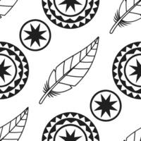 Tribal patterns seamless design with geometric shapes and a monochromatic color scheme for a minimalistic tribal aesthetic concept as Geometric tribal patterns with a monochromatic Squre vector