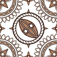 Tribal patterns seamless design with earthy earth tones and interwoven lines for a grounded natural look concept as Earth toned tribal patterns with interwoven lines for a grounded Squre vector