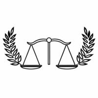 Two floating scales of justice with olive branches symbolizing fairness and peace for Human Rights Day concept as A pair of glowing scales of justice floating in mid air each with Squre vector