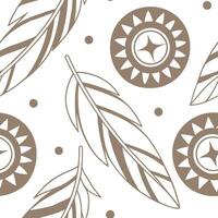 Tribal patterns seamless design with minimalist shapes and neutral colors for a clean modern cultural design concept as Minimalist tribal patterns with neutral colors for a clean m Squre vector