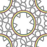 Unite elliptical holographic rings apply rainbow sheen edges preserve intense white isolates finalize high tech seamless tile synergy concept as Coordinate elliptical ring patterns Squre vector