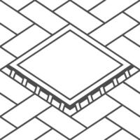 Visualize matrix based geometry integrated circuit detailing open white spacing delivering a sleek hi tech tile concept concept as Matrix based geometry merges integrated circuit d Squre vector