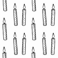 Watercolor Hanukkah candles with reusable beeswax on seamless tile design concept as A repeating watercolor tile background showcasing Hanukkah candles made from reusable beeswax s Squre vector