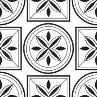 Visualize balanced tribal tile patterns with contrasting shapes minimal shading uniform borders bright negative space highlight concept as Contrasting forms capture ethnic feel M Squre vector