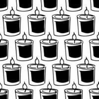 Watercolor Hanukkah candles in upcycled glass holders on seamless tile design concept as A seamless watercolor tile pattern featuring Hanukkah candles placed in upcycled glass hold Squre vector